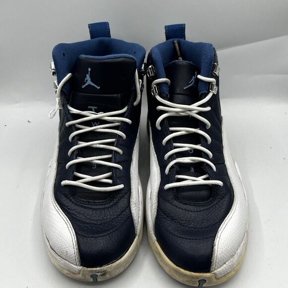 Nike Air Jordan 12 XII GS Obsidian Mens Size 8 Blue White Basketball 130690-410 - Picture 3 of 12